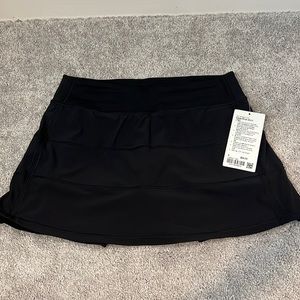 NWT Lululemon Pace Rival Skirt Tall - Black Size 8